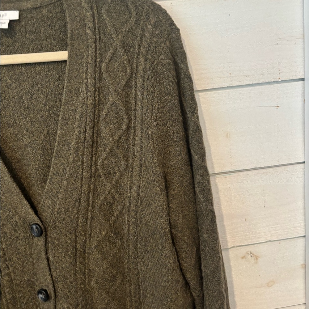 J. Jill Green Cardigan Sweater V-Neck Knit - Picture 3 of 15